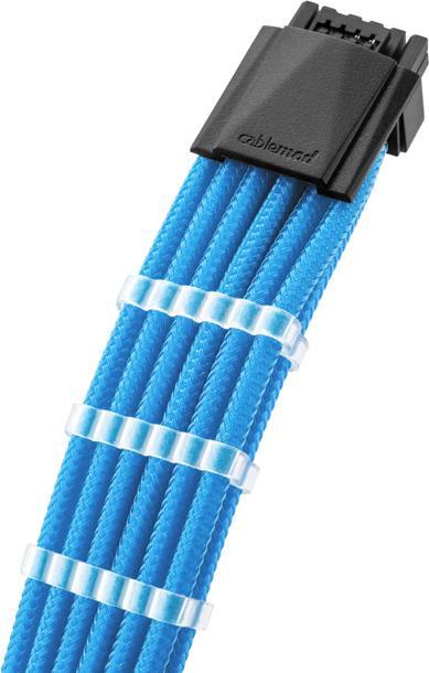 Actual product image CableMod PRO ModMesh 12VHPWR to 3x PCI-e cable - 45cm, light blue (45 cm)