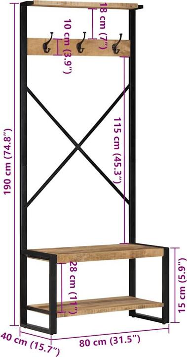 Actual product image vidaXL Kleiderständer