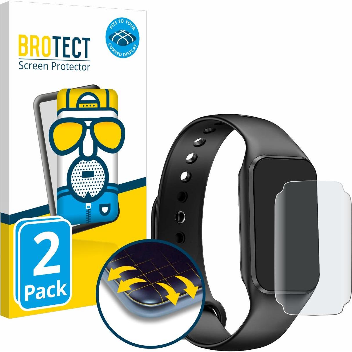 BROTECT Full-Cover Displayschutz Matt, Smartwatch Schutzfolie, Grau