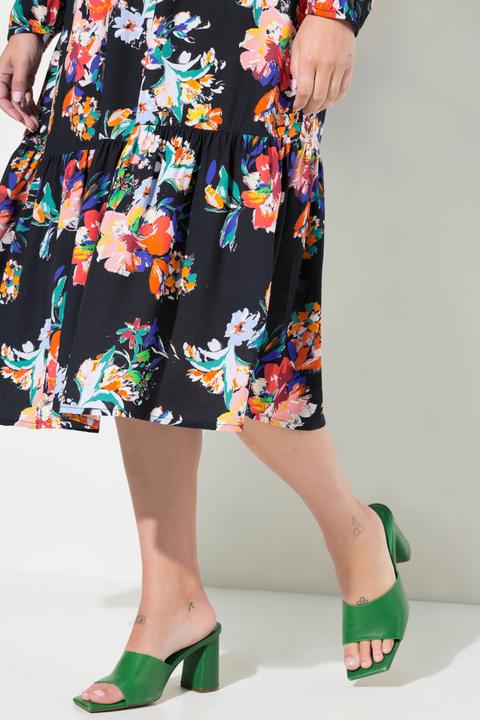 Produktbild Miamoda Midikleid, Blüten-Muster, Volant, Langarm (48)