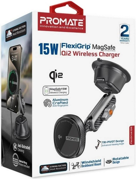 Actual product image ProMate FlexDrive Qi2 smartphone holder