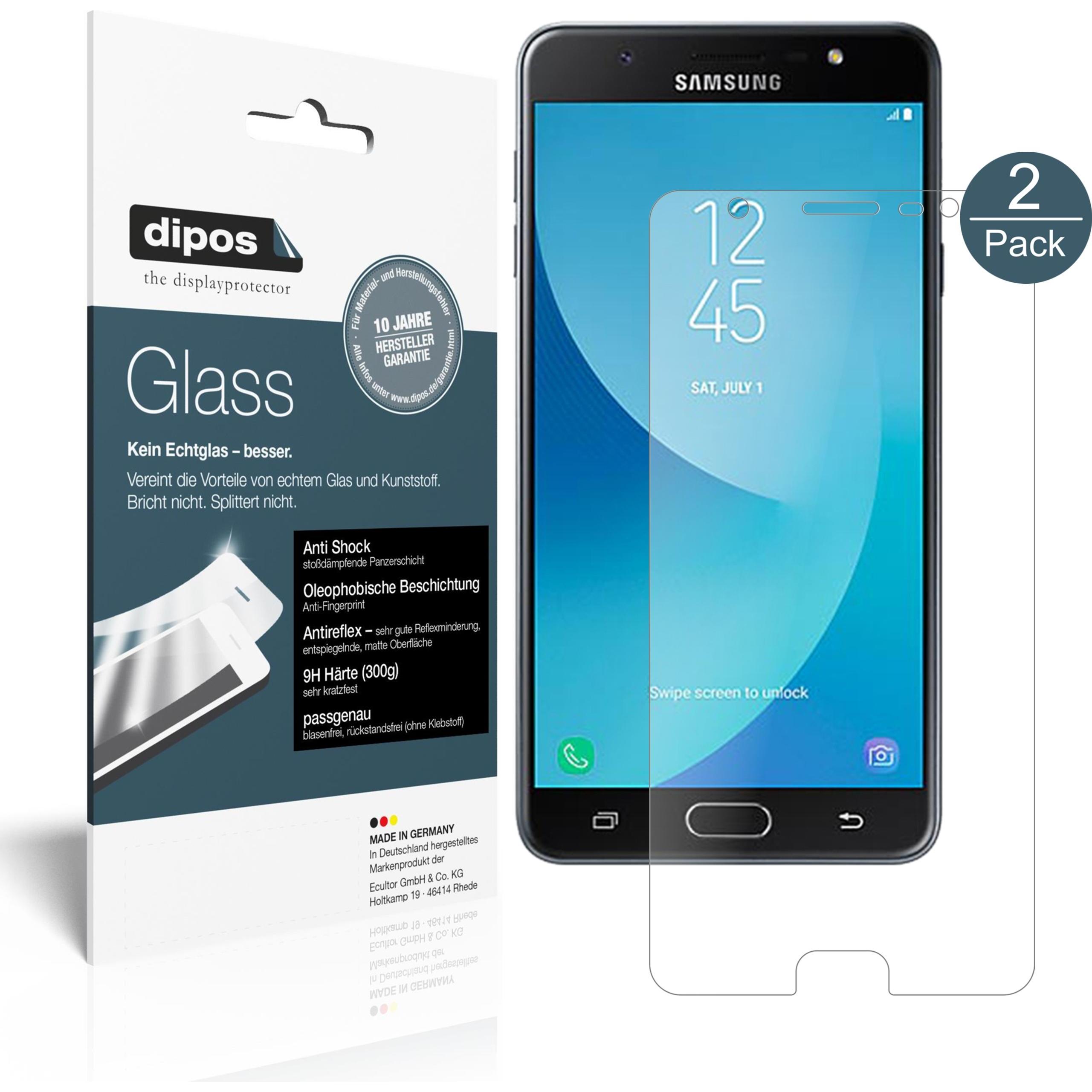 Dipos Displayschutz Anti-Shock (1 Stück, Samsung Galaxy J7 Max), Smartphone Schutzfolie, Transparent
