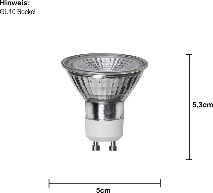 Produktbild Star Trading LED Leuchtmittel GU10 MR16 Spotlight Glass (GU10, 450 lm, 1x)