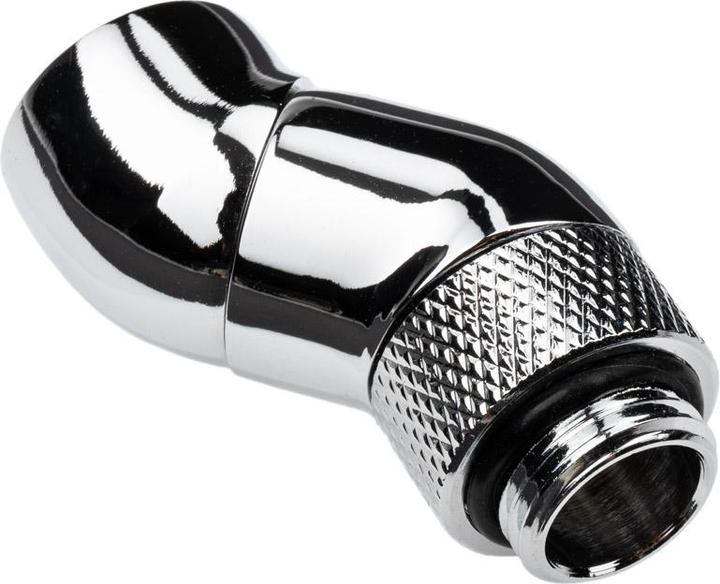 Actual product image Alphacool Icicle angle adapter double 45° rotatable G1/4 AG to G1/4 IG
