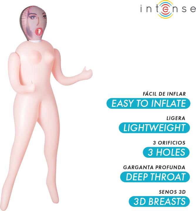 Produktbild Intense Dolls - Monique Aufblasbare Puppe Mit Drei ã–Ffnungen