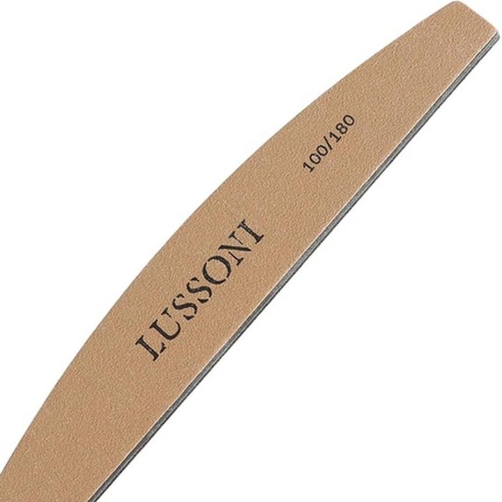 Produktbild Tools for Beauty T4B Lussoni Premium Half-Moon Nail Files 100/180 Grit for Natural and Hardened Nails - Pack of 10