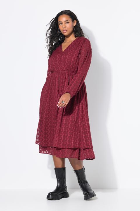 Image du produit Studio Untold Robe midi coupe trapèze, en mousseline à losanges (42, 44)