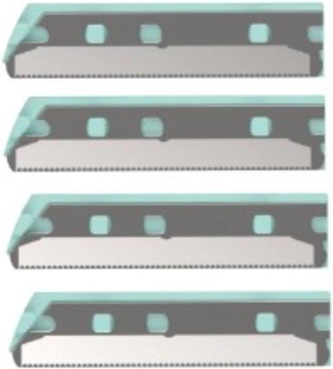 Steinbach Lot de 4 lames de rechange pour rasoir facial (4x)