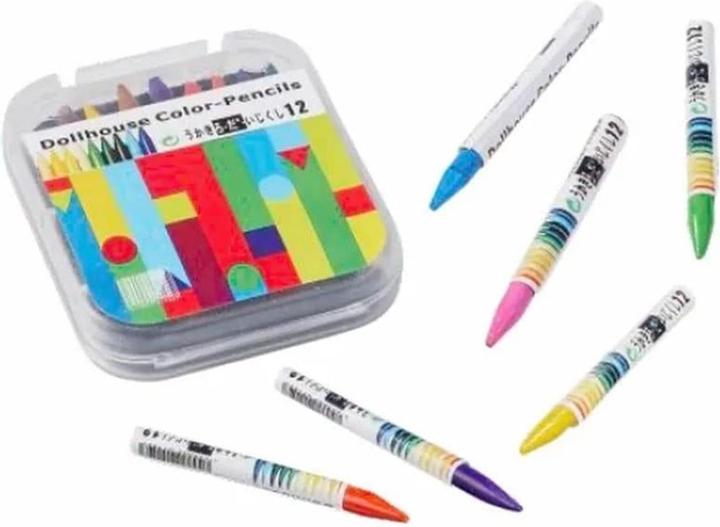 Hobby Fun Mini-Utensilien Wachsmalkreide 4-5 cm, 12 Stück