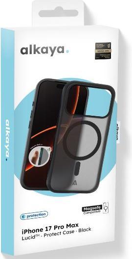 Immagine prodotto Alkaya LUCID Handy Schutzhülle kompatibel Magsafe iPhone 17Pro Max, schwarz (Apple iPhone 17 Pro Max)