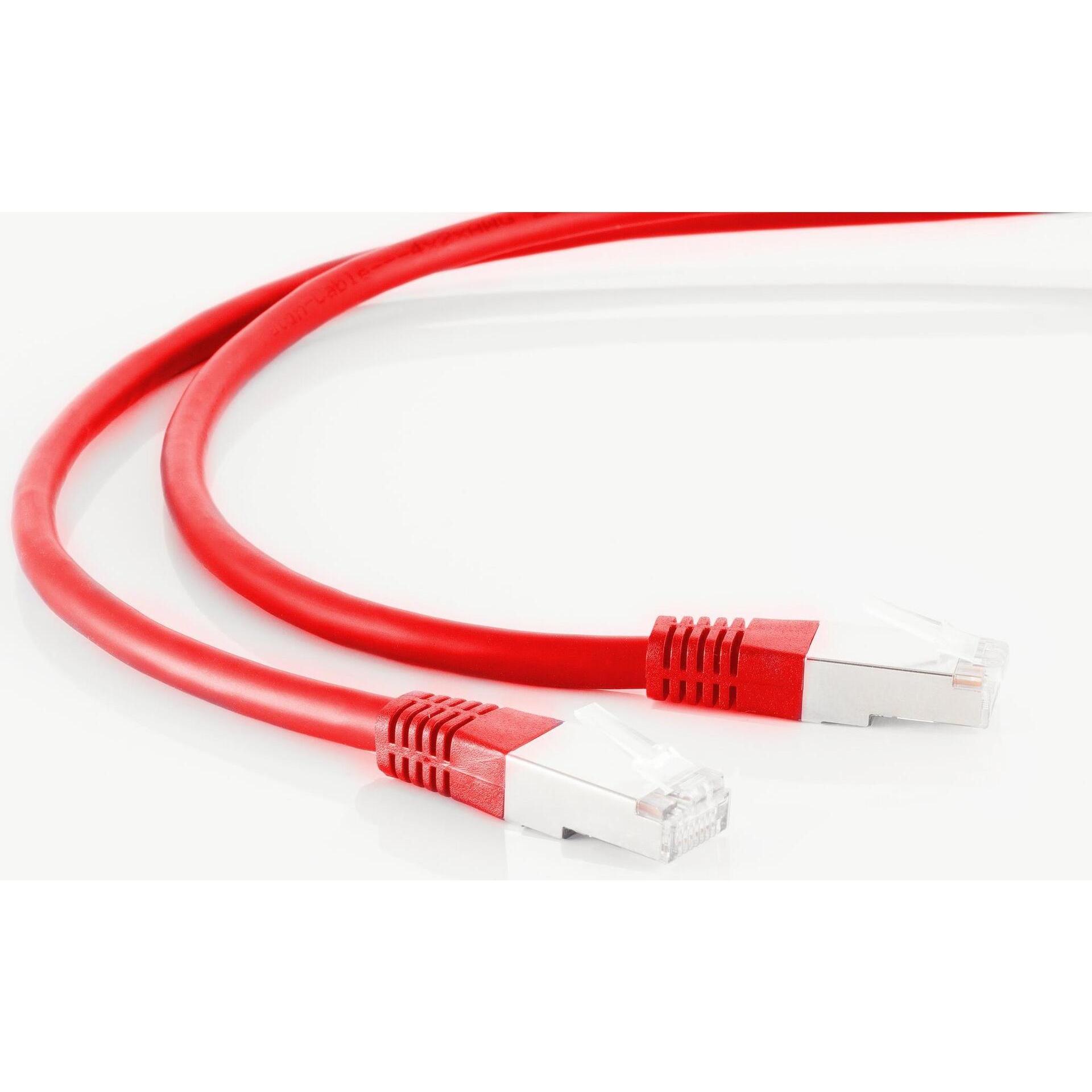 Shiverpeaks BASIC-S Patchkabel, Kat. 6, S/FTP, rot, 15,0 m RJ45 Stecker (S/FTP, CAT6, 15 m), Netzwerkkabel