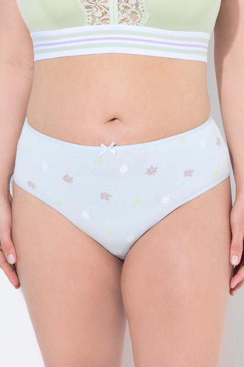 Produktbild Ulla Popken Midislips, 5er-Pack, Blumen / einfarbig (62)