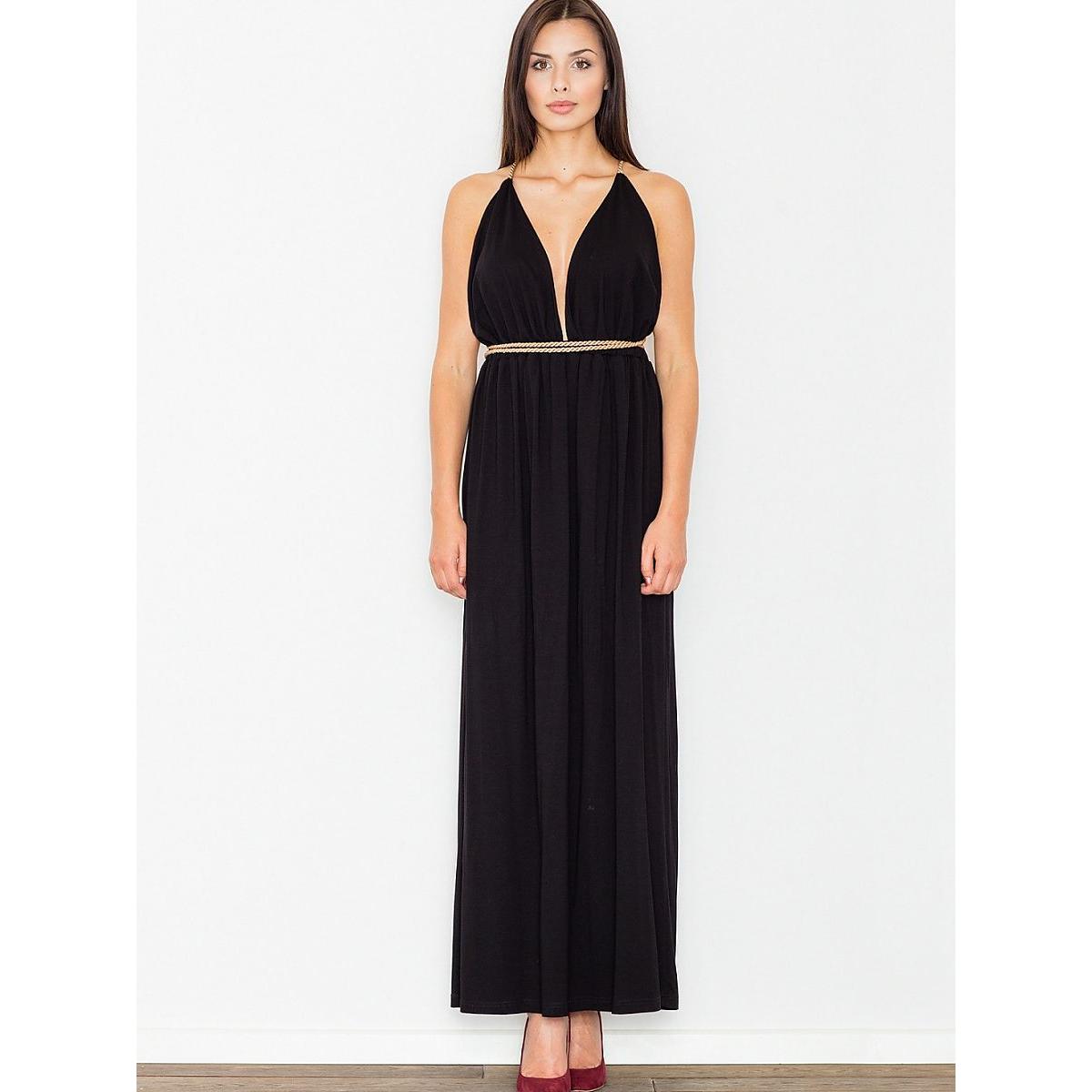 Figl, Damen, Kleider, Langes Kleid, Schwarz, (S)