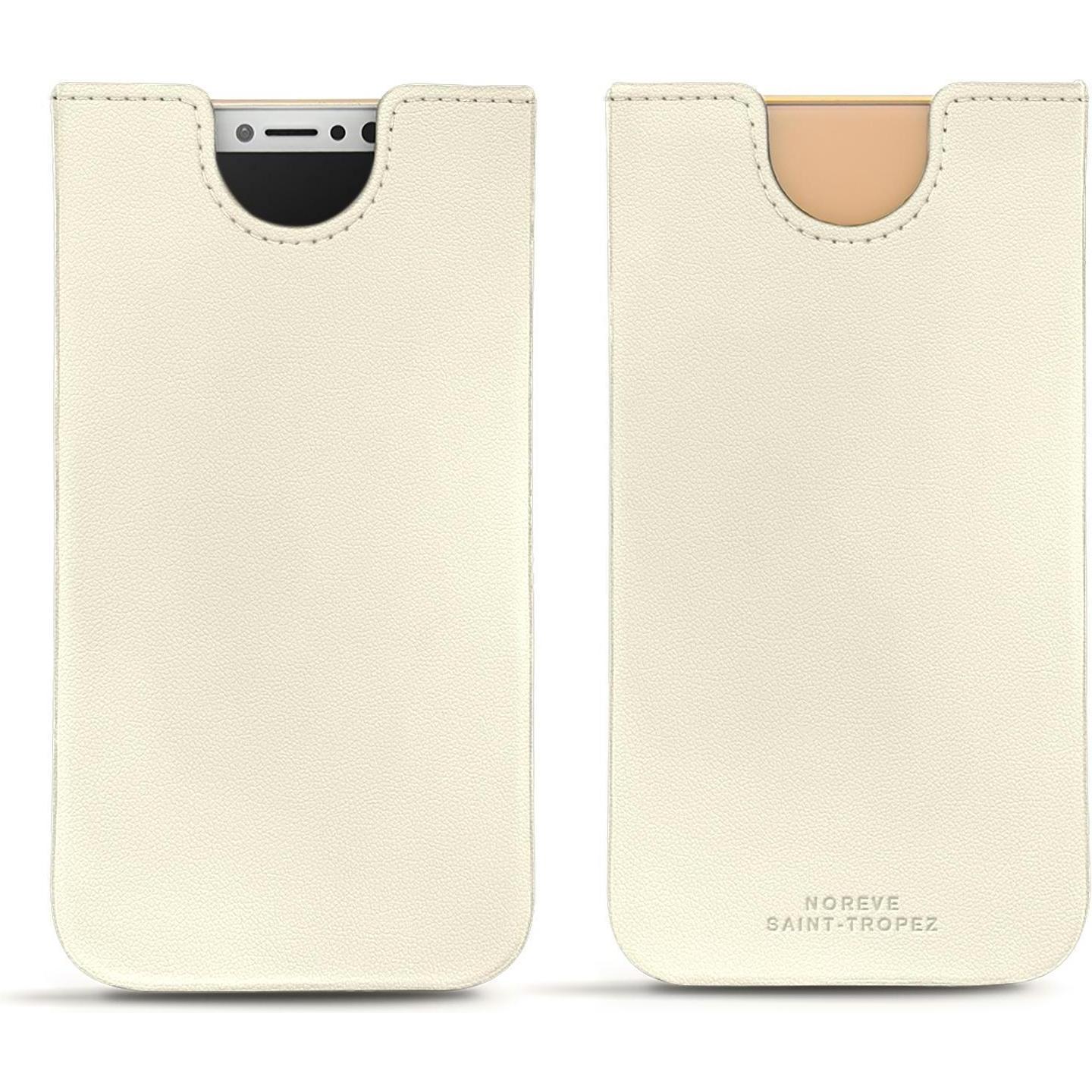 Noreve Lederschutzhülle (Apple iPhone XS), Smartphone Hülle, Weiss