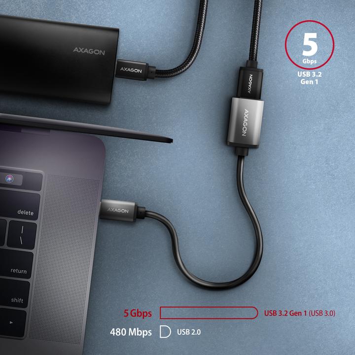 Productafbeelding Axagon USB type C - USB A (0.20 m, USB 3.2 Gen 1)