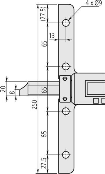 Produktbild Mitutoyo Digitaler Tiefenmessschieber mit Datenausgang (25 cm)