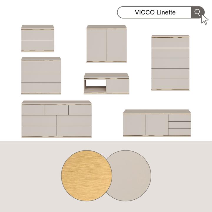 Produktbild Vicco Kommode Linette (76 x 42 x 109.10 cm)