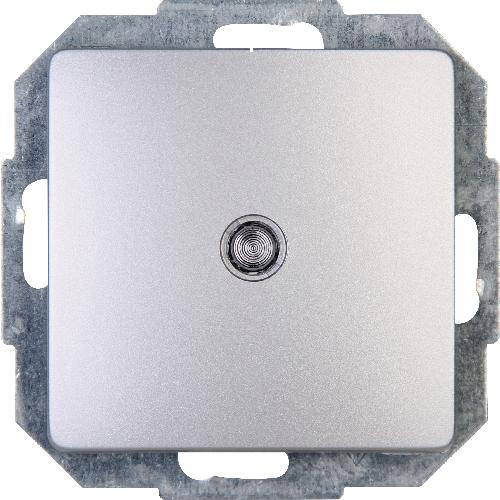 Kopp Taster beleuchtet Paris silber, Taster + Schalter, Silber