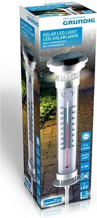 Produktbild Grundig Solarlampe mit LED Thermometer (4 lm)