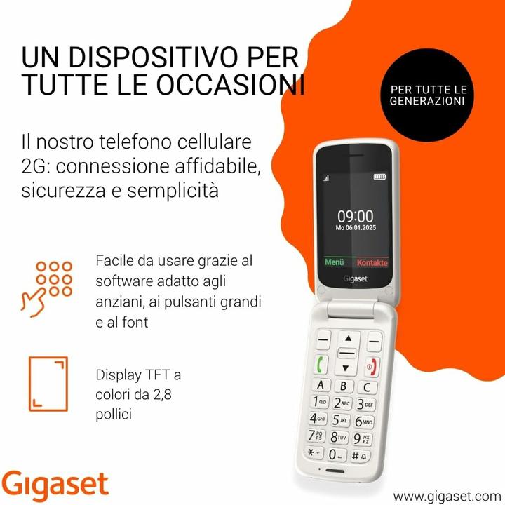 Actual product image Gigaset GL595 white (2.80", 2G, 0.30 Mpx)