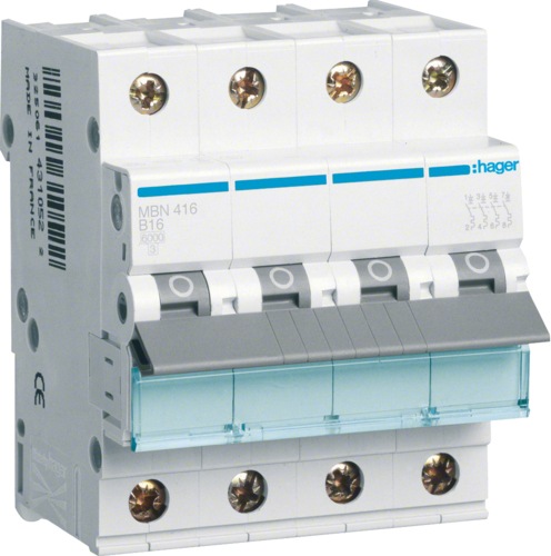Produktbild Hager HAG MBN416 B16 Einbauautomat 4p