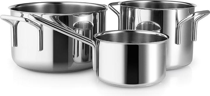 Eva Solo Eva Trio - Topfset aus Edelstahl 3-teilig 1.1 L 2.2 L 3.6 L (Kochtopf, Edelstahl)