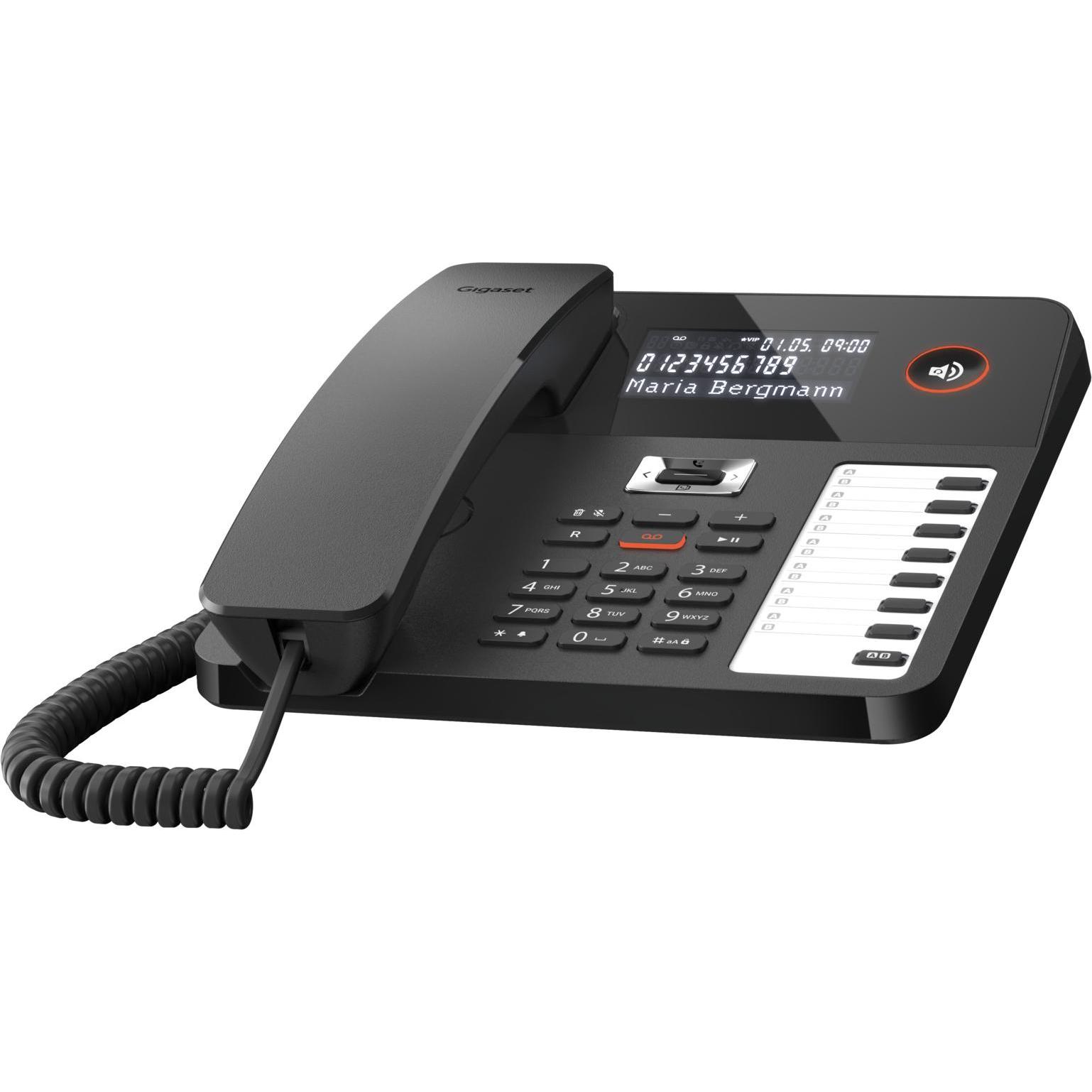 Gigaset DESK 800A, Telefon, Schwarz