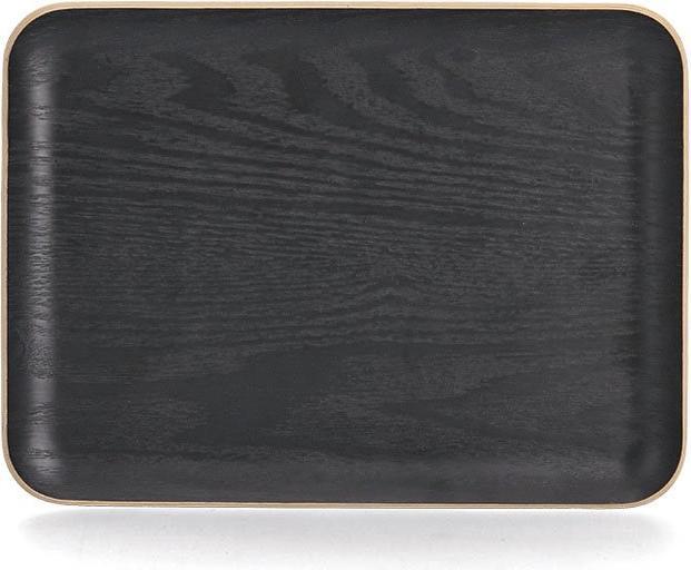 Image du produit Zeller Present Plateau de service, bois/placage wengé, noir