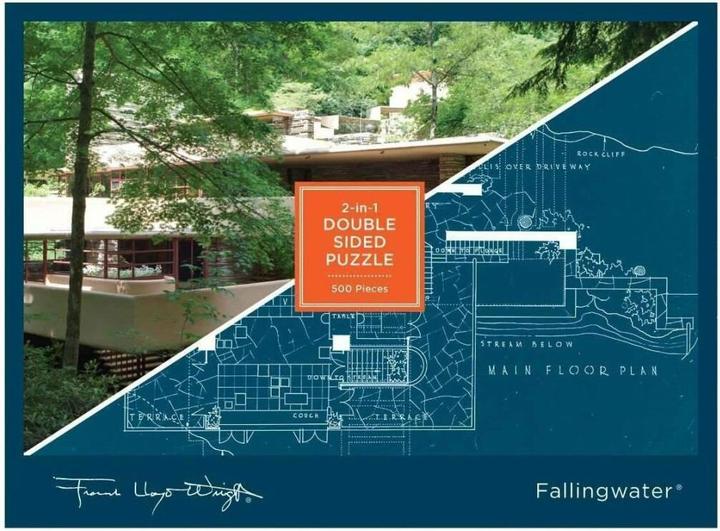 Actual product image Abrams & Chronicle 49605 - Frank Lloyd Wright Fallingwater - Puzzle, 2-sided, 500 pieces (500 pieces)
