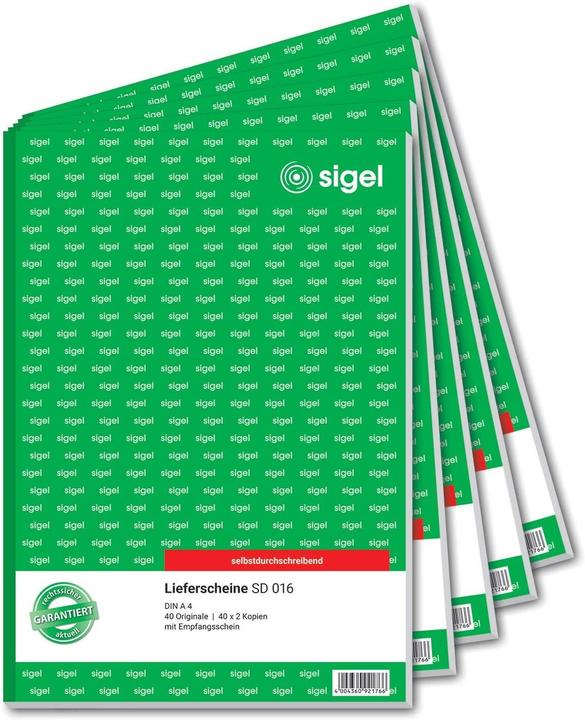 Actual product image Sigel Lieferschein (40x)