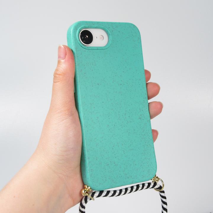 Actual product image PhoneLook Sleeve Organic Eco-Friendly Vegan with Mobile Phone Chain Necklace Turquoise