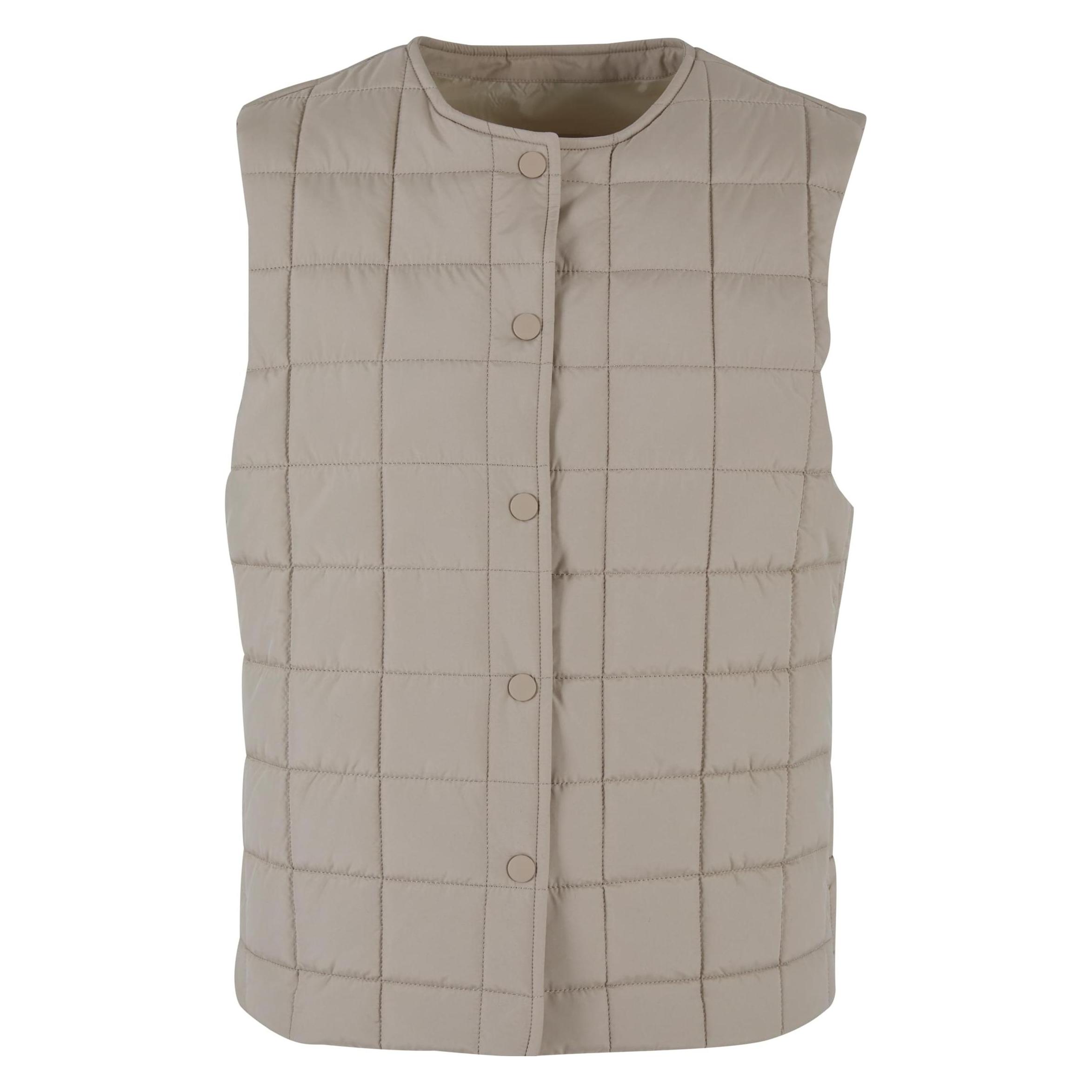 Urban Classics, Damen, Westen, Weste Gefüttert Damen, Beige, (L)