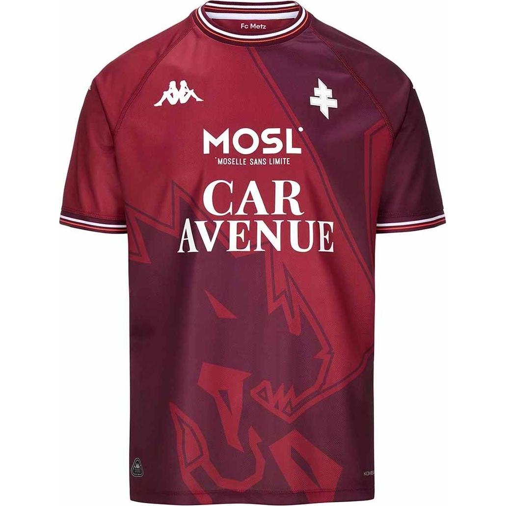 Kappa, Herren, Fussballtrikot, heimtrikot metz 2024/25 (XL), Rot, XL
