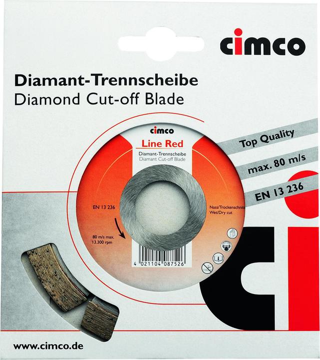 Actual product image Cimco Diamond saw blade