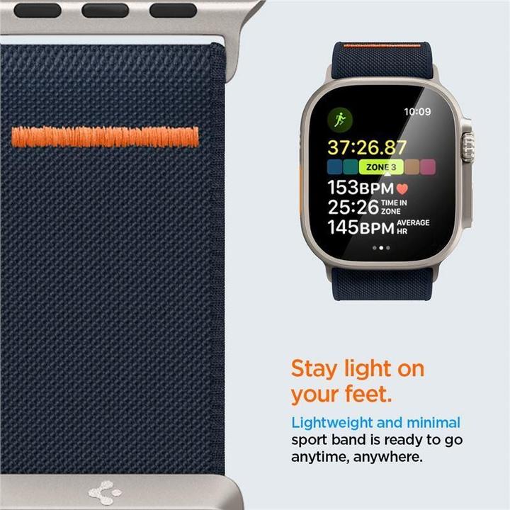 Image du produit Spigen Bande Fit Lite pour Apple Watch Series 42, 44, 45, 49 mm - bleu marine (42 mm, 44 mm, 45 mm, 49 mm, Nylon, Tissu, Acier inoxydable)