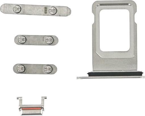 Actual product image OEM Button Set for iPhone XS Max silver (Apple iPhone XS Max)