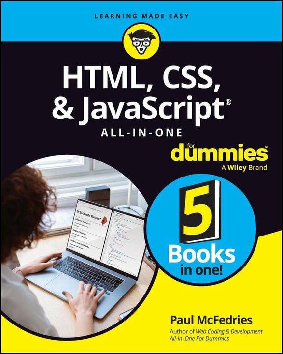 Image du produit HTML, CSS, & JavaScript All-in-One For Dummies (Anglais, P McFedries, 2023)