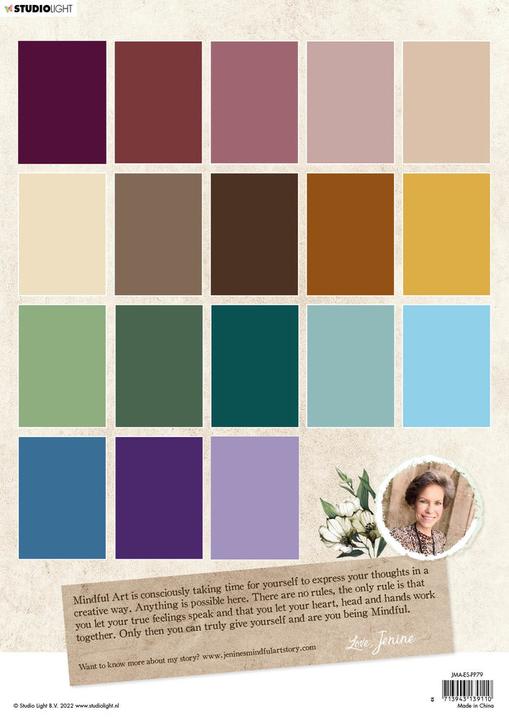 Actual product image art by marlene Paper Pad "Unicolors" 36 Sheets Art Collection Essentials