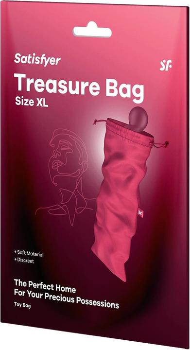 Produktbild Satisfyer Treasure Bags | Soft and Washable Material | Discreet Storage, Colour:Pink, Size:XL