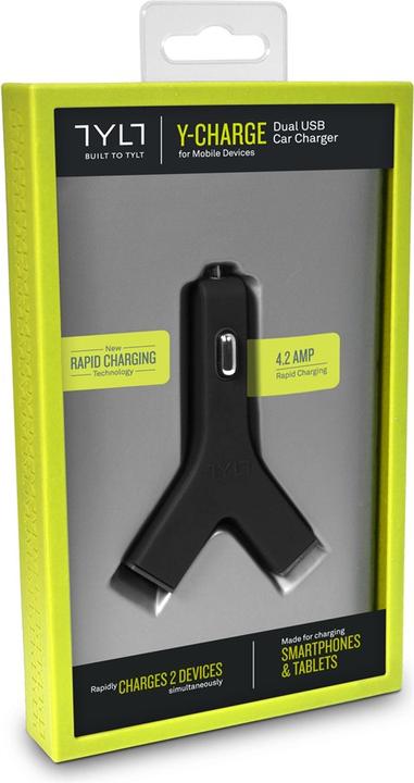 Actual product image Tylt Y-Charge Dual USB Car Charger