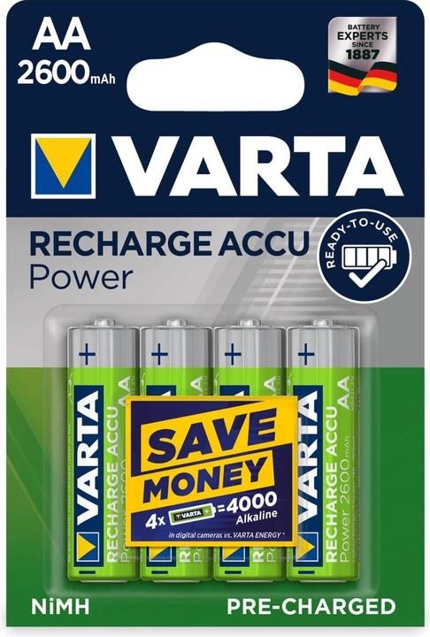 Varta Recharge Accu Power (4 Stk., AA, 2600 mAh)