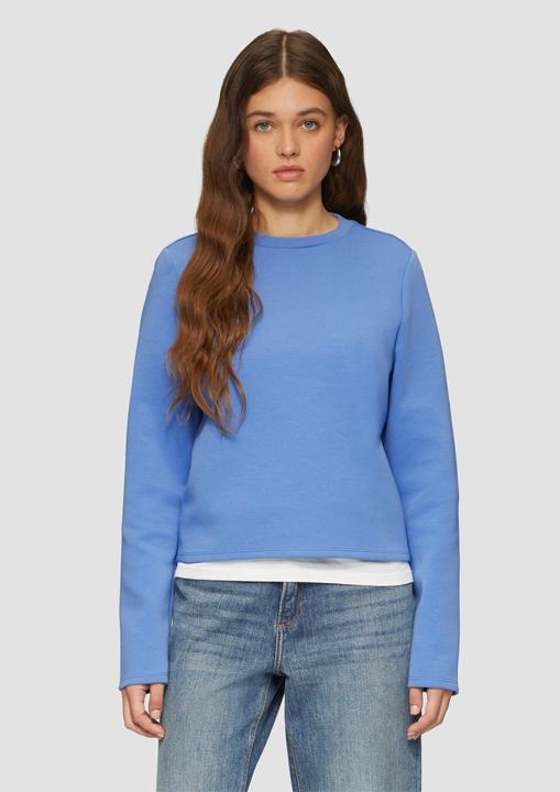 Produktbild s.Oliver Sweatshirt Verkürztes Sweatshirt aus Interlockjersey (XL)