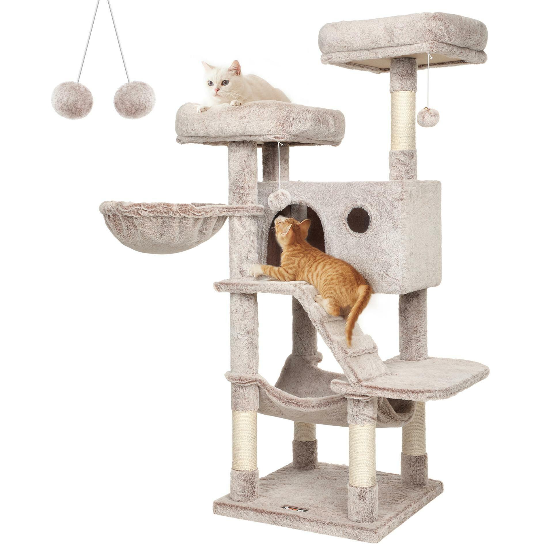 Meilleurs prix pour Feandrea Árbol de Gatos, Torre de Gatos Grande, Marrón y Blanco Ombré