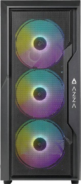 Actual product image Azza Boitier Moyen Tour ATX Fighter RGB avec panneau vitré (Noir) (ATX, ITX, mATX)