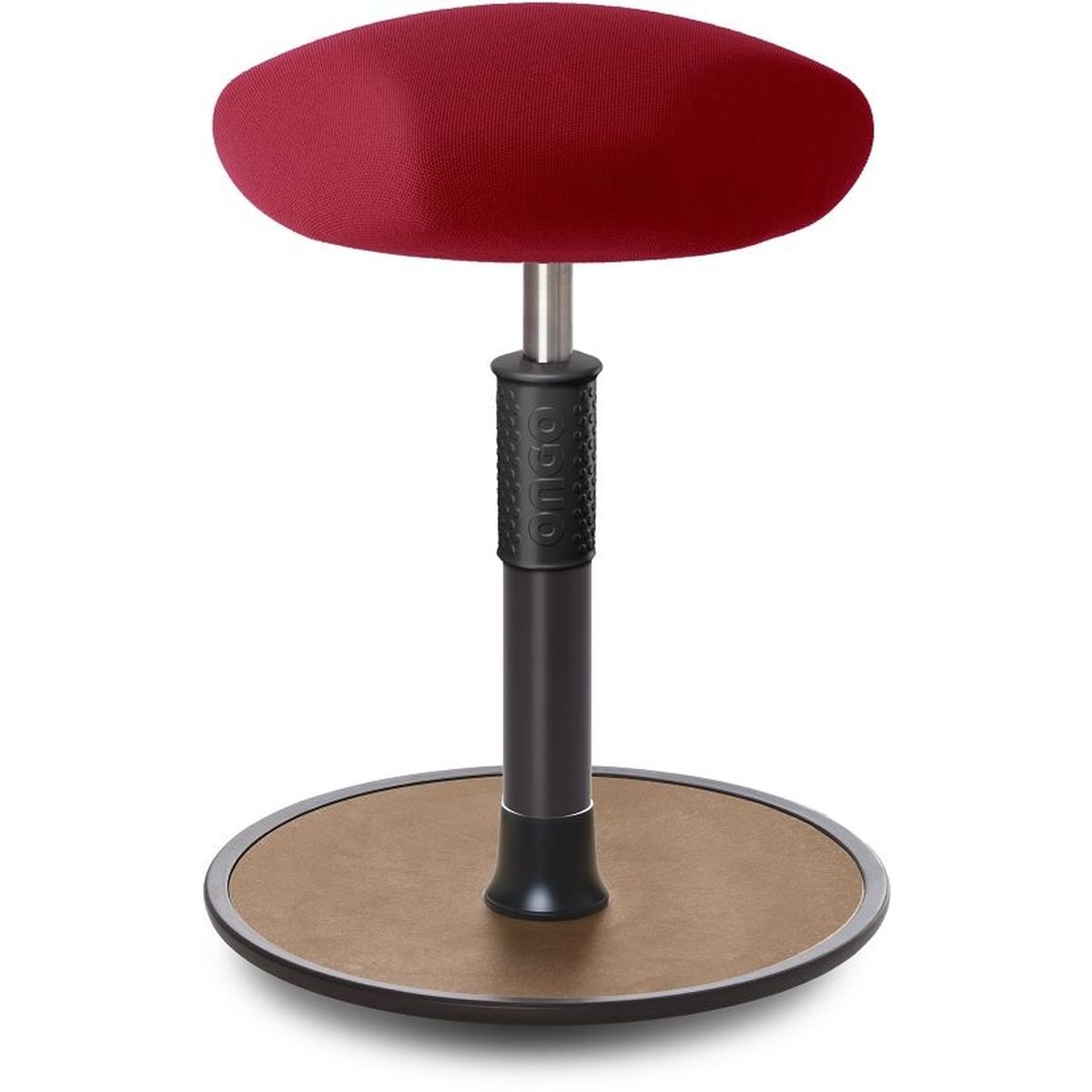 Ongo, Bürostuhl, Sitz- Stehhocker Free Regular Triangel Gestrick Dunkelrot schwarz /Natur