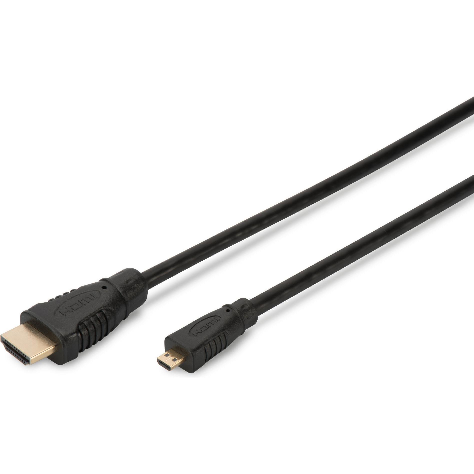 Thumbnail - Digitus micro HDMI (Typ D) — HDMI (Typ A) (1 m, HDMI), Video Kabel