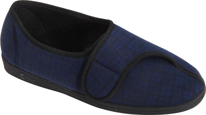 Actual product image Comfylux Paul slippers slippers with velcro fastening chequered (45)