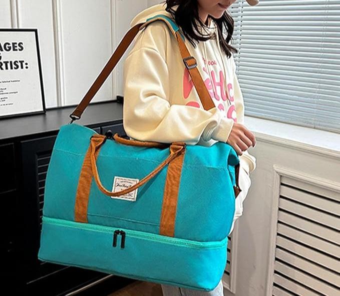 Actual product image Only-Bags.Store 2-piece travel bag set with toiletry bag, large capacity crossbody weekender overnight bag (55 l)