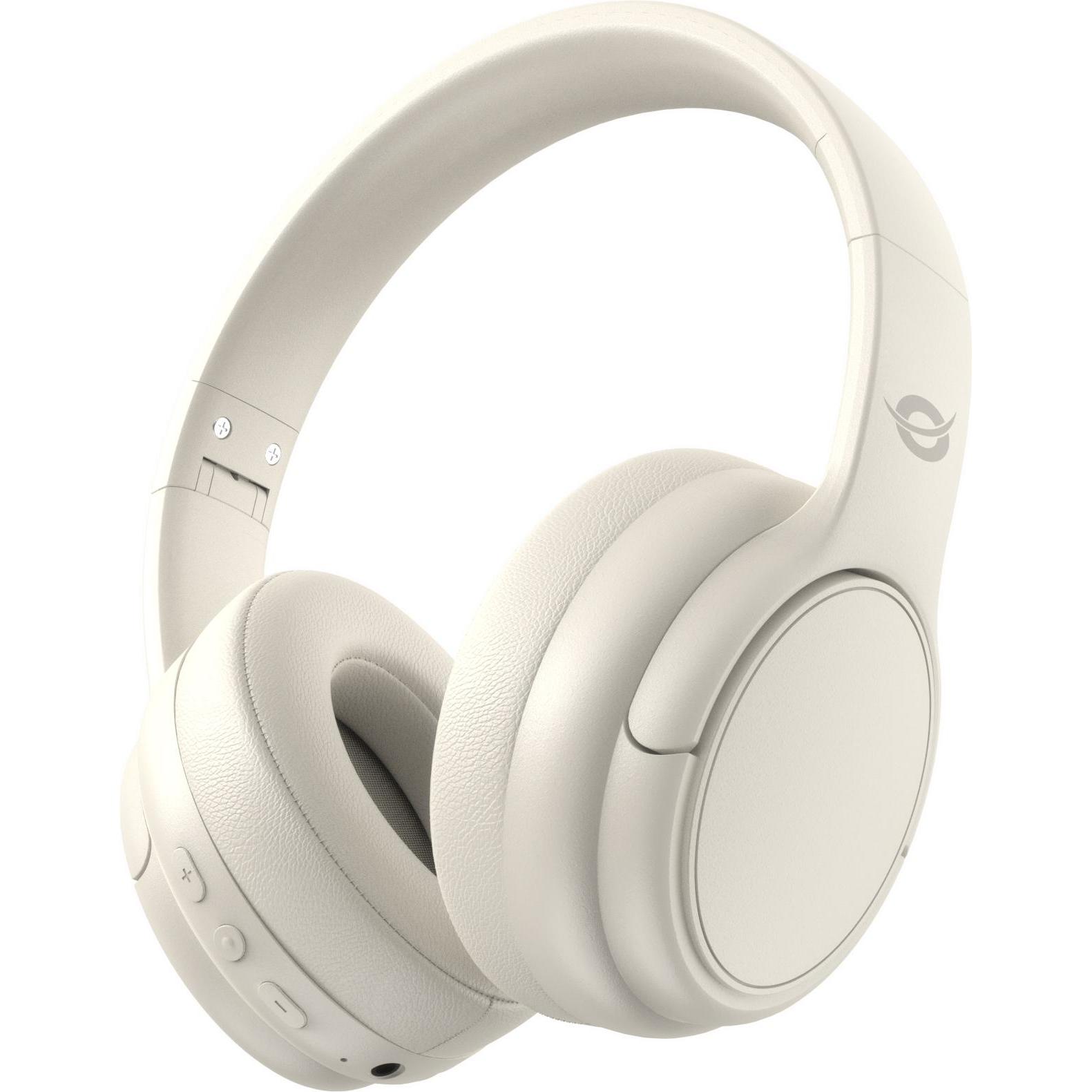 Conceptronic Headset Wireless Bluetooth 5.4 Dual-Device ws (Kabellos, USB-A), Office Headset, Beige
