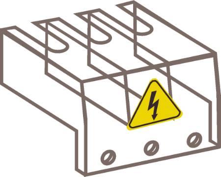 Actual product image ABB OTS40T3 Terminal cover snap-on mounting transparent plastic OTS40T3